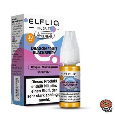 ELFLIQ by ELFBAR Dragonfruit Blackberry * 10mg/ml* Nikotinsalz, 10ml Liquid