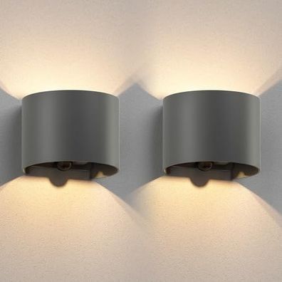 ledscom. de Wandleuchte Runel für außen, IP65, Up/Downlight, Bewegungsmelder