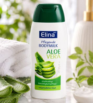 200ml Elina Bodymilk Aloe Vera Körperlotion empfindliche Haut Pflege Body Milk
