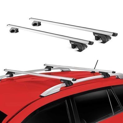 Aluminium Dachträger für Nissan Murano Z51 2005-2014 5 türig Silber 2 tlg ABE