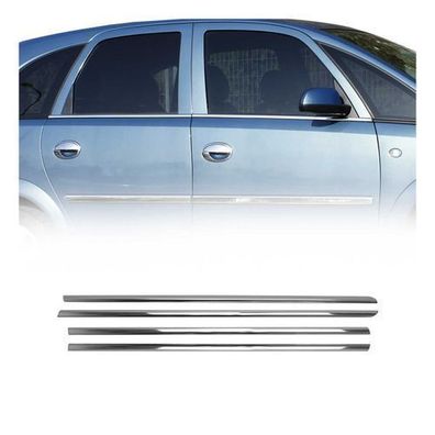 Fensterleisten Zierleisten für Opel Meriva 2002-2010 Edelstahl Chrom 4tlg