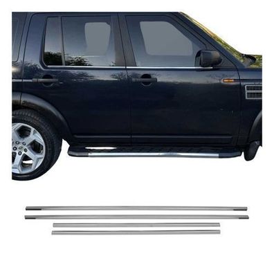 Fensterleisten Zierleisten für Land Rover Discovery 2004-2009 Edelstahl Chrom 4x