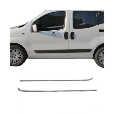Fensterleisten Zierleisten für Fiat Qubo 2008-2021 Edelstahl Chrom 2tlg