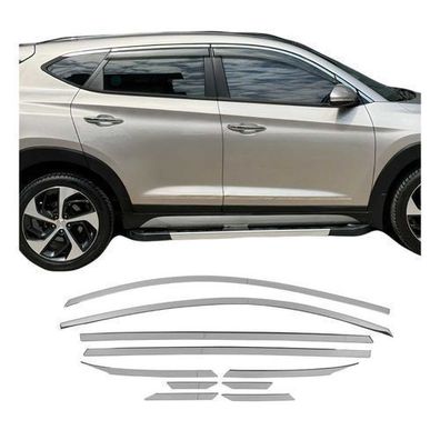 Fensterleisten Zierleisten für Hyundai Tucson 2015-2020 Edelstahl Chrom 10tlg