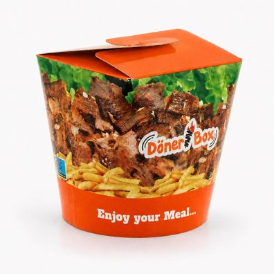 Dönerbox Pommdöner Foodbox klein 26oz (750ml) To Go für Imbiss, Döner, Pommes