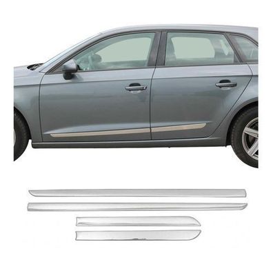 Türschutzleiste Seitentürleiste für Citroen C-Elysee 2012-2021 Chrom Stahl 4x
