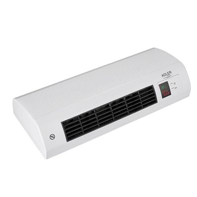 Adler AD 7714 Luftschleier mit 2 Heizstufen - 2200 W mit Fernbedienung, Weiß