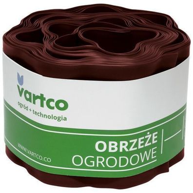 Beeteinfasung Mähkante Garten Palisade Wurzelsperre Kunststoff UV Braun