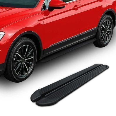 Seitenschweller Trittbretter Schweller für Kia Sorento 2012-2016 Alu Schwarz