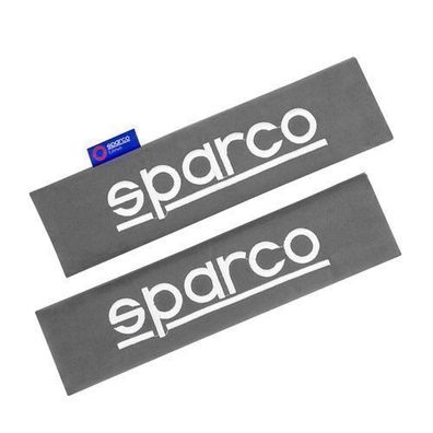 SPARCO Gurtschoner Gurtpolster Sicherheitsgurt Gurtschutz Autogurt Grau 2x