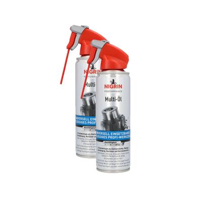 2x NIGRIN Performance Multi-Öl Gleitverstärker Kontaktspray Multifunktionsöl 250ml
