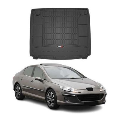 OMAC Gummi Kofferraumwanne für Peugeot 407 2004-2011 TPE Laderaumwanne Schwarz