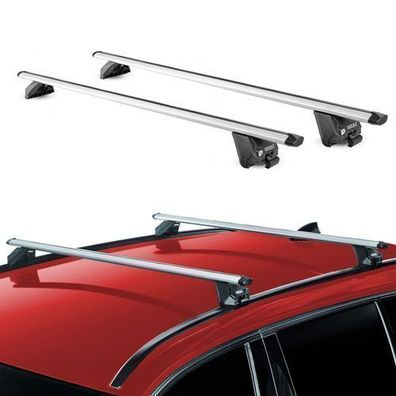 Alu Dachträger Gepäckträger Universal Bündige Schienen Silber ABE 2tlg 120 cm