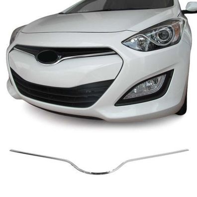 Kühlergrill Leisten Grillleisten für Hyundai i30 2011-2018 Edelstahl Silber 1tlg