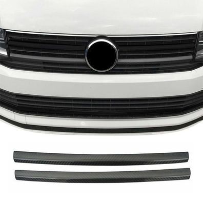 Kühlergrill Grillleisten für VW T6 Transporter 2015-2019 Highline Carbon Rot 2x