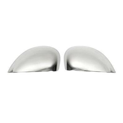 Spiegelkappen Spiegelabdeckung für Seat Leon 1P1 2005-2012 Edelstahl Silber 2tlg