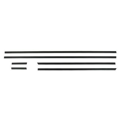 Seitentürleiste Türleisten Türschutzleiste für Audi A4 2007-2016 Alu Schwarz 6x