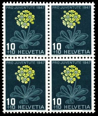 Schweiz PRO Juventute Nr 489 postfrisch Viererblock X54BB82