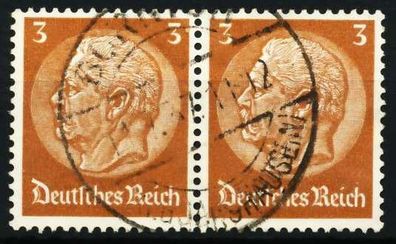 3. REICH 1933 Nr 513 zentrisch gestempelt WAAGR PAAR X5D25D2