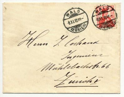 Schweiz 1909 Nr 114 BRIEF EF X6B6B92