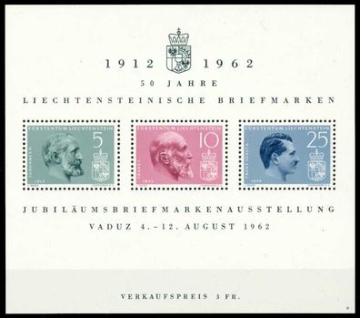 Liechtenstein BLOCK Kleinbogen Block 6-3 postfrisch S545142