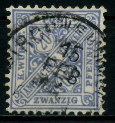 Württemberg DIENST STAAT Nr 204a gestempelt X710ECA