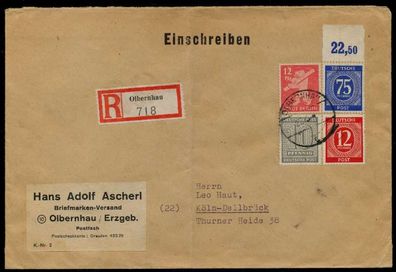 SBZ Westsachsen Nr 131 u.a. BRIEF MIF X797976