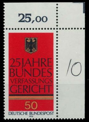 BRD 1976 Nr 879 postfrisch ECKE-ORE X80369E