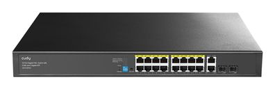CUDY PoE+ Switch with 2 Uplink Ports and 2 SFP Slots 200W - Switch - 1 Gbps