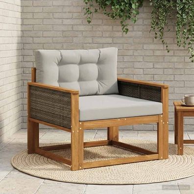 vidaXL Outdoor Mittelsofa Natur