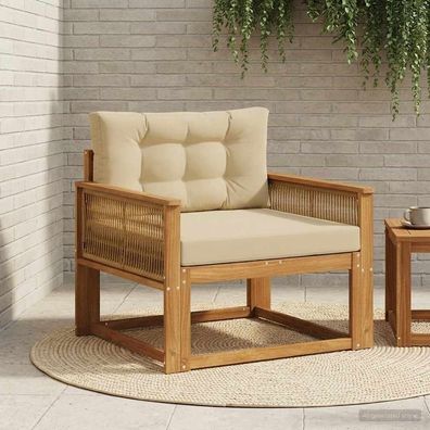 vidaXL Outdoor Mittelsofa Natur