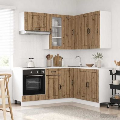 vidaXL Kücheneinheit LUCCA 8 pcs Artisan-Eiche Holzwerkstoff