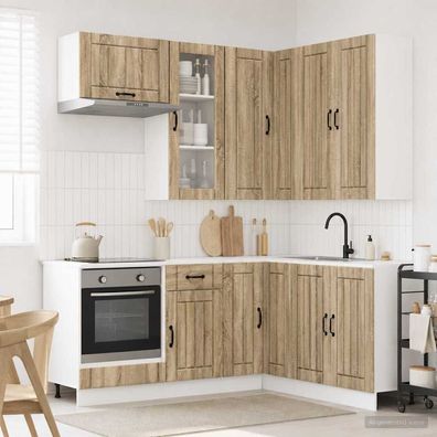 vidaXL Kücheneinheit LUCCA 8 pcs Sonoma-Eiche Holzwerkstoff