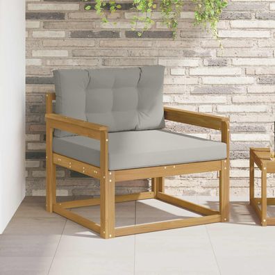 vidaXL Outdoor Mittelsofa Polyester Weiß