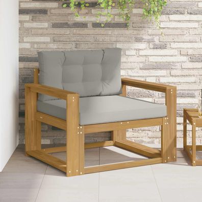 vidaXL Outdoor Mittelsofa Polyester Weiß
