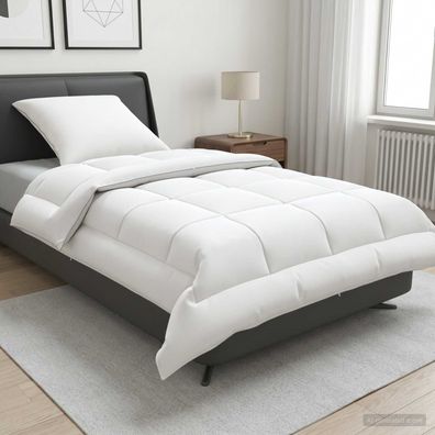 vidaXL Bettdecke und Kissen Set 2 pcs 135x200 cm Sommer 140 GSM Wolle