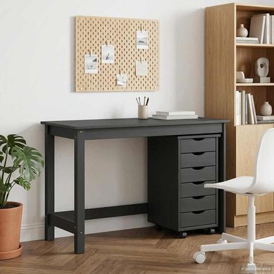 vidaXL Desk und Rolling Cabinet Set MOSS 2 pcs Grau
