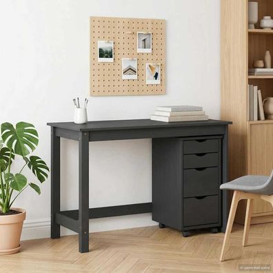 vidaXL Desk und Rolling Cabinet Set MOSS 2 pcs Grau