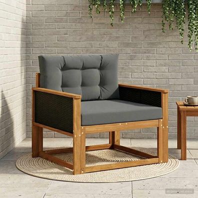vidaXL Outdoor Mittelsofa Massivholz Akazie Natur