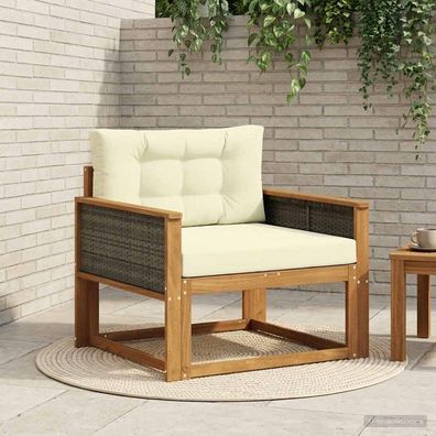 vidaXL Outdoor Mittelsofa Massivholz Akazie Natur