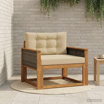 vidaXL Outdoor Mittelsofa Natur