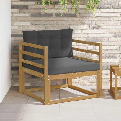 vidaXL Outdoor Mittelsofa Polyester Weiß
