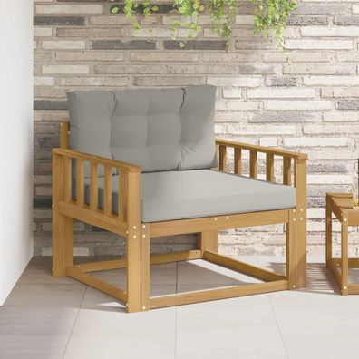 vidaXL Outdoor Mittelsofa Polyester Weiß