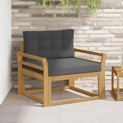 vidaXL Outdoor Mittelsofa Polyester Weiß