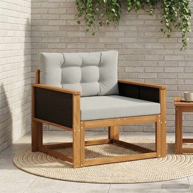 vidaXL Outdoor Mittelsofa Massivholz Akazie Natur