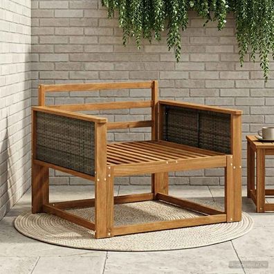 vidaXL Outdoor Mittelsofa Massivholz Akazie Natur