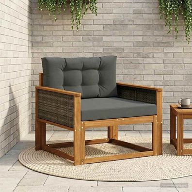 vidaXL Outdoor Mittelsofa Natur