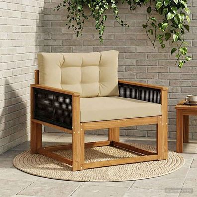 vidaXL Outdoor Mittelsofa Natur