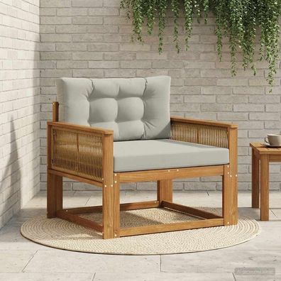 vidaXL Outdoor Mittelsofa Massivholz Akazie Natur