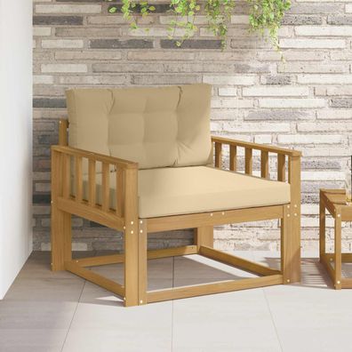 vidaXL Outdoor Mittelsofa Polyester Weiß
